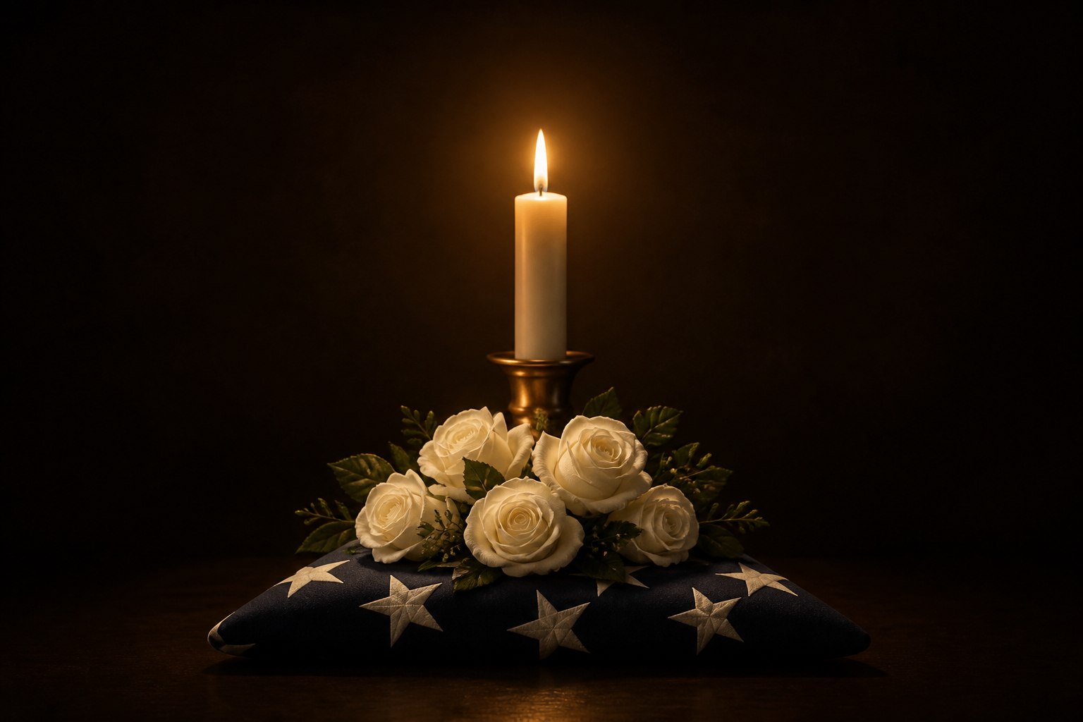 A quiet tribute still life honoring fallen officers
